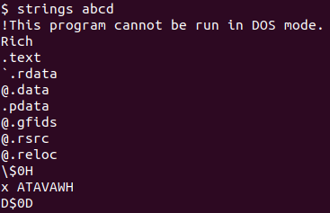 ABCD strings output