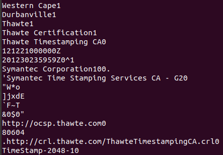 Cert Symantec timestamping 1