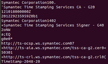 Cert Symantec timestamping 2