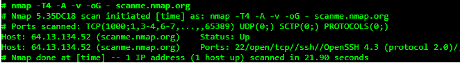 Nmap Greppable Output Format