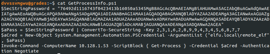 Contents of the PowerShell script