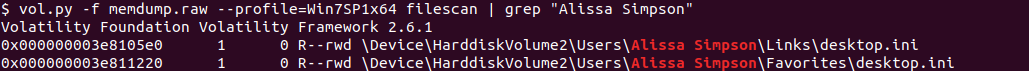 Grep filescan results